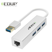 USB3.0 HUB+千兆有线网卡10/100/1000M RJ45网线转接带三3.0接口