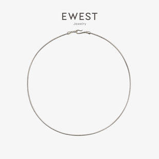 ewest艺未高级柔感蛇骨链银项链，女小众设计锁骨，链饰品毛衣链项圈