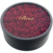 开窗套二大圆盒防水黑色玫瑰礼盒水果鲜花包装盒情人节粉色圆形盒