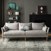 北欧小户型棉麻沙发简约现代日式休闲沙发布艺沙发组合三人位拆洗