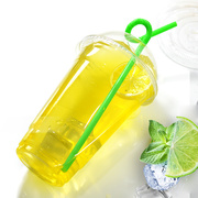 pet透明杯一次性奶茶专用塑料杯，外带便携果汁，饮料杯冷饮杯啤