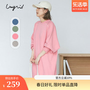 ungrid卫衣日系女装，秋季彩色长袖卫，衣裙外套百搭长袖女