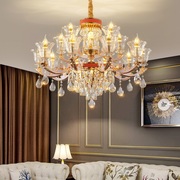 欧式水晶吊灯简欧客厅，灯后现代轻奢时尚，浪漫奢华别墅复式楼灯饰