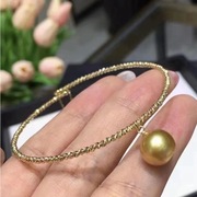 18k520金海水(金海水)南洋金珠珍珠，手镯气质轻奢时尚女士手环节日情人礼物