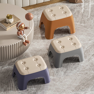 家用塑料小凳子客厅板凳加厚方凳可叠放矮凳儿童浴室凳入户换鞋凳