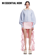 花瓣领马海毛泡泡袖针织外套 M ESSENTIAL NOIR 马凯 设计师品牌