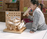 60片蘑菇积木幼儿园儿童木制蘑菇钉木制拼插堆叠创意空间模型积木