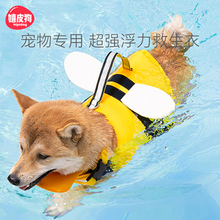 狗狗救生衣宠物游泳衣服，夏季柴犬泰迪中小型犬，玩水泳衣中型大型犬