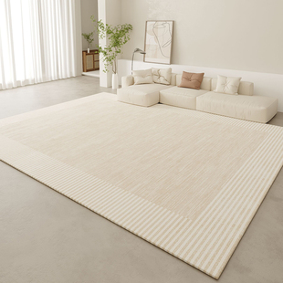 高级轻奢茶几客厅地毯2024卧室床边毯全铺大面积免洗可擦地垫