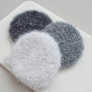 alwaysz神仙洗碗巾·闪闪亮丝手工编织白色，灰色起泡海绵洗碗巾