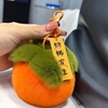日韩创意可爱小柿子，汽车钥匙扣女士包包挂件好柿发生毛绒连连大号