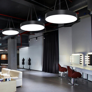 led圆形吊灯现代简约办公室，过道走廊灯具，超亮工业风商用店铺吊灯