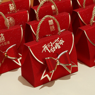 糖盒结婚喜糖盒子创意包装礼盒订婚专用喜糖袋手提2022糖果盒