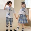 夏季小学生学院风班服幼儿园园服儿童长短袖校服套装中大童演出服