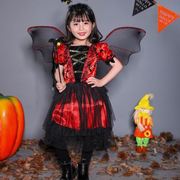 万圣节服装儿童小吸血鬼幼儿园蝙蝠，衣服女童翅膀，服饰道具演出裙子