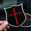 五件海豹devgru十字军臂章刺绣，魔术贴章圣殿，骑士十字盾士气章