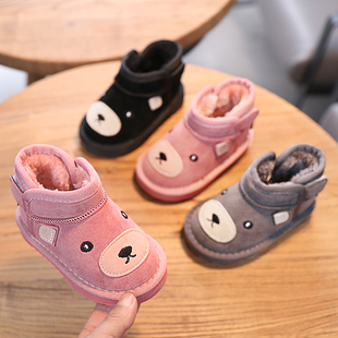 宝宝雪地靴学步鞋婴儿软底，冬季1一2岁女宝宝加绒加厚女男保暖棉鞋