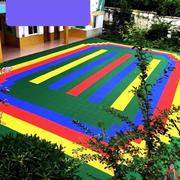 环保悬浮地板幼儿园篮球场，室外拼接塑胶，地板户外运动场地网格地垫