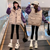 韩版冬季女背心洋气连帽开衫，中大童棉衣秋冬装，加厚2022童马甲