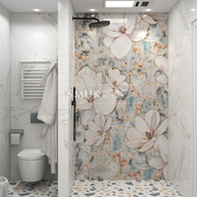 现代玄关浴室马桶厕所厨，卫生间瓷砖墙贴纸，防水自粘免钉装饰壁挂画