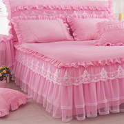 韩版公主蕾丝床裙单件床罩婚庆防滑花边床笠床套床垫保护套带裙边