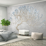 电视背景墙壁纸影视墙布壁画，5d立体现代简约高档壁布卧室床头墙纸