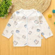 新生婴儿夏季衣服男女宝宝，纯棉薄款开衫，单件长袖上衣0-3-6-12个月
