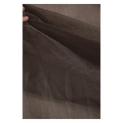 光阴的味道 棕红色全真丝欧根纱布料 透视廓形 幅宽140厘米
