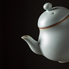 定制天青汝窑陶瓷茶壶仿宋汝瓷，家用功夫茶具，小茶壶可养开片泡茶壶