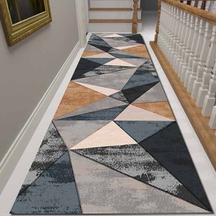 北欧走廊地毯家用过道玄关，防滑门厅地垫，床边毯简约现代可剪裁定制