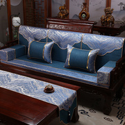 红木沙发罗汉床垫子带靠背中式实木家具坐垫海绵乳胶防滑垫子定制