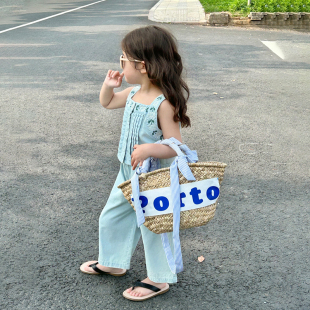 女童吊带宝宝时髦洋气套装夏装小女孩夏季童装两件套儿童夏天衣服