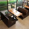 工业风咖啡厅桌椅组合西餐厅酒吧桌椅甜品奶茶店小吃店卡座沙发