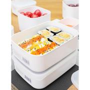 日本进口抗菌保鲜盒密封收纳食品级冰箱专用微波炉饭盒水果便当盒