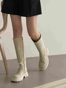 八0713韩国东大门2女靴2025170流行简洁通勤档口纯色复古