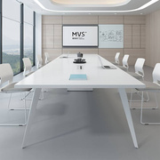 会议桌长条办公桌简约现代洽谈桌椅组合大型工作台接待室会客桌子
