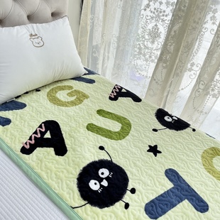 牛奶绒学生宿舍专用床盖加厚单人上下铺床单毛毯夹棉儿童沙发垫子