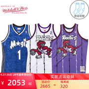 Mitchell Ness复古篮球衣刺绣AU球员版NBA魔术队00赛季麦迪篮球服