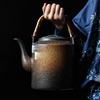陶柔大容量日式茶壶复古陶瓷，茶壶酒店餐厅，饭馆茶壶中式大号提梁壶