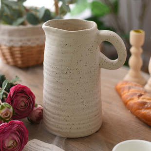 白色北欧陶瓷干花花瓶，水养家居装饰摆件客厅，插花日式现代简约摆设