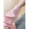 韩系chic港味粉色衬衫女防晒外套夏季2024年洋气独特别致上衣