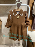 Pawinpaw童装23年冬女童甜美针织长袖连衣裙OKD4T41K