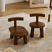 简约创意家用客厅实木小凳子矮凳带靠背茶几小板凳木头儿童小椅子