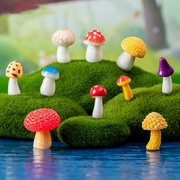 苔藓微景观仿真毒蘑菇丛林，小蘑菇盆景diy造景，装饰品配件小摆件