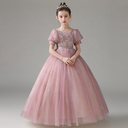 女童礼服公主裙蓬蓬纱，生日花童儿童，小主持人高端定制钢琴演出服装