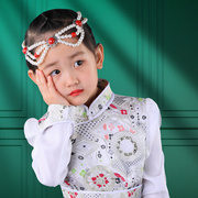 蒙古儿童女宝头饰少数民族复古风藏族旅拍舞蹈演出异域风情额饰链