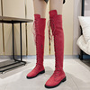 women long boots knee-high boots女平跟大码43过膝长筒靴