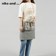 niko and ...2023年夏季复古做旧家务清洁日系厨房围裙281598