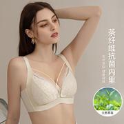 茶纤维聚拢无钢圈前开扣哺乳文胸孕妇内衣孕哺期喂养胸罩薄款