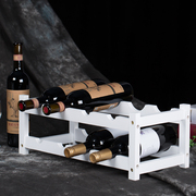 红酒架摆件实木家用葡萄酒架子小型现代简约吧台多层酒柜红酒格子